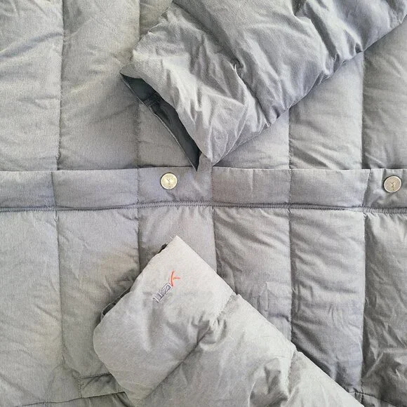 yeti Germany Puffer Down Long Jacket Gray Men's size XL - Picture 10 of 12